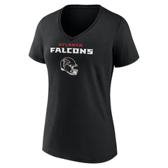 Bijan Robinson Atlanta Falcons Women's Team Wordmark Name & Number V-Neck T-Shirt - Black - NFL