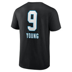 Bryce Young Carolina Panthers Team Wordmark Name & Number T-Shirt - Black - NFL