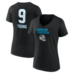 Bryce Young Carolina Panthers Women's Team Wordmark Name & Number V-Neck T-Shirt - Black - NFL