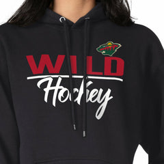Minnesota Wild G-III 4Her by Carl Banks Women's Team Sport Tri-Blend Fleece Hoodie - Black | NHL Lifestyle