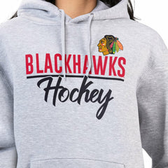 Chicago Blackhawks G-III 4Her by Carl Banks Women's Team Sport Tri-Blend Fleece Hoodie - Heather Gray | NHL on sale