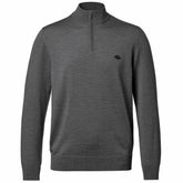 New York Jets Charles Tyrwhitt Merino Quarter-Zip Pullover Sweater - Gray - NFL