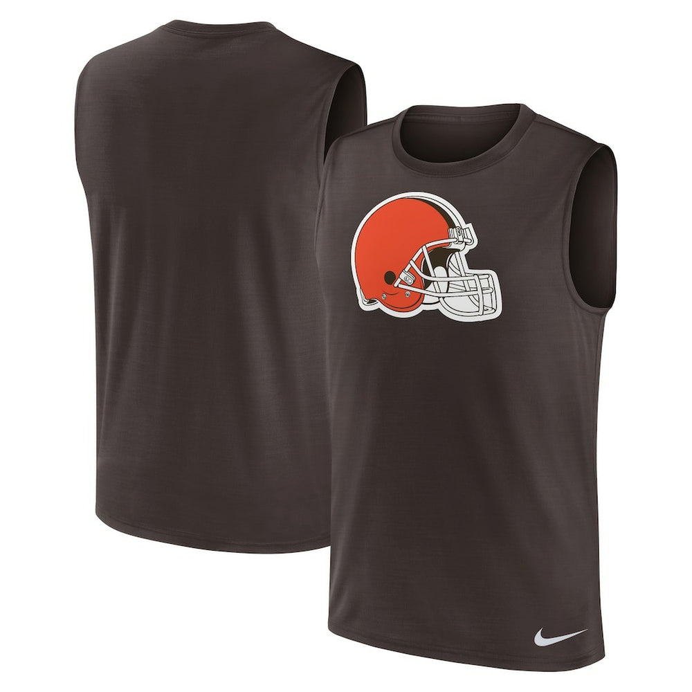Cleveland Browns Blitz Legend Dri-FIT Muscle Tank Top - Brown - Nike