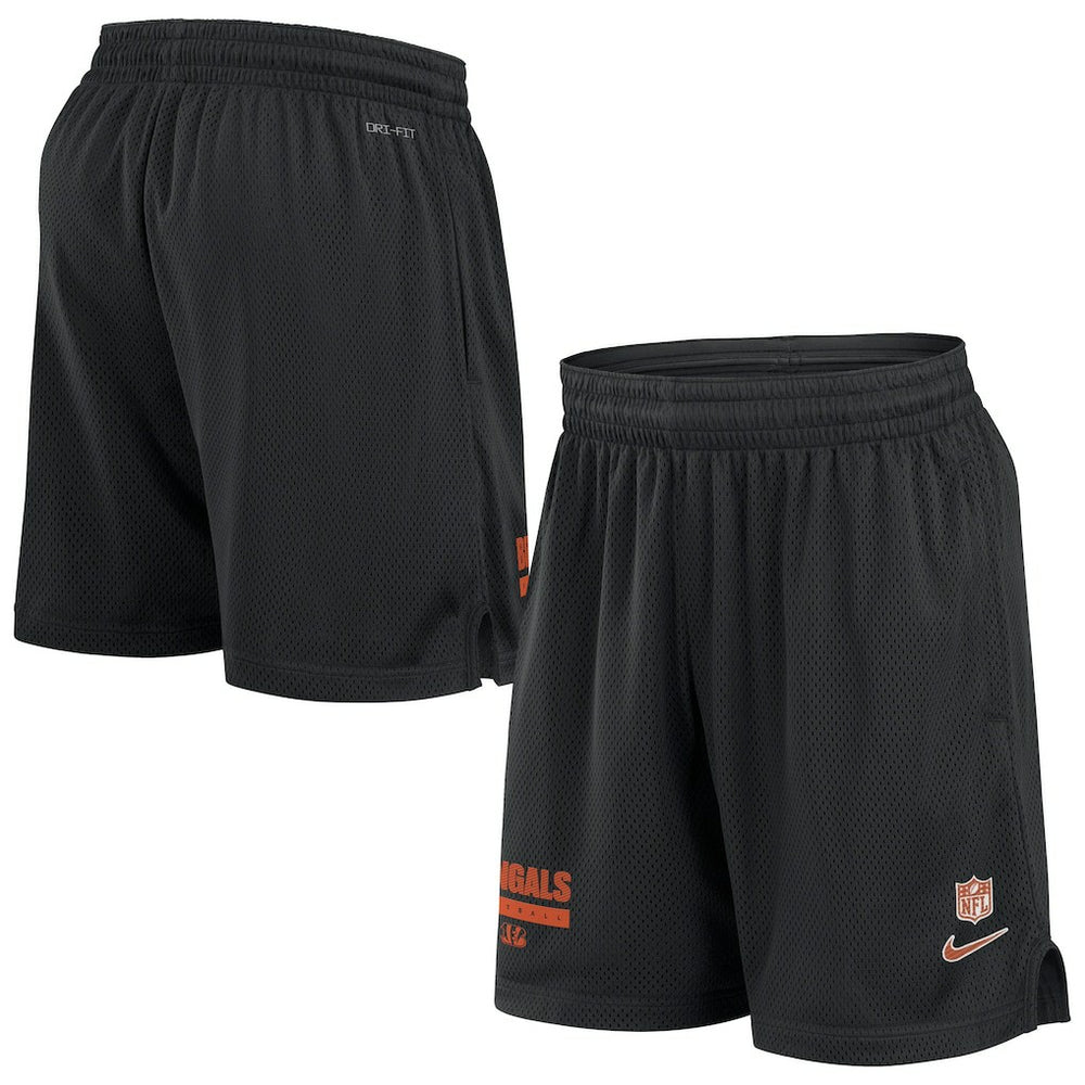 Cincinnati Bengals 2024 Sideline Performance Mesh Shorts - Black - Nike