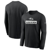 Baltimore Ravens Sideline Dri-FIT Long Sleeve T-Shirt - Black - Nike