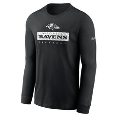 Baltimore Ravens Sideline Dri-FIT Long Sleeve T-Shirt - Black - Nike