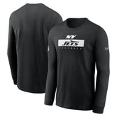New York Jets Sideline Dri-FIT Long Sleeve T-Shirt - Black - Nike