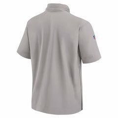 Miami Dolphins 2024 Sideline Coach Short Sleeve Half-Zip Hoodie Jacket - Gray - Nike