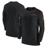 Cincinnati Bengals Sideline Coach UV Performance Long Sleeve T-Shirt - Black - Nike