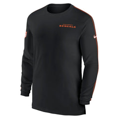 Cincinnati Bengals Sideline Coach UV Performance Long Sleeve T-Shirt - Black - Nike