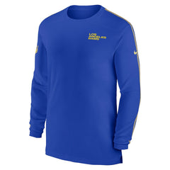 Los Angeles Rams Sideline Coach UV Performance Long Sleeve T-Shirt - Royal - Nike