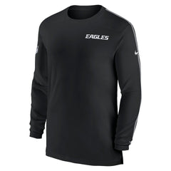 Philadelphia Eagles Sideline Coach UV Performance Long Sleeve T-Shirt - Black - Nike
