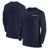 Seattle Seahawks Sideline Coach UV Performance Long Sleeve T-Shirt - College Navy - Nike