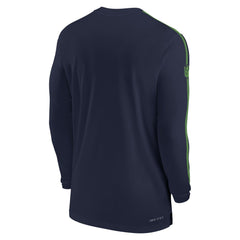 Seattle Seahawks Sideline Coach UV Performance Long Sleeve T-Shirt - College Navy - Nike