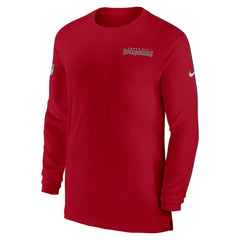 Tampa Bay Buccaneers Sideline Coach UV Performance Long Sleeve T-Shirt - Red - Nike