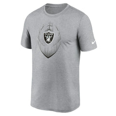 Las Vegas Raiders Primetime Legend Icon Performance T-Shirt - Heather Gray - Nike