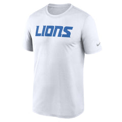 Detroit Lions Primetime Legend Wordmark Performance T-Shirt - White - Nike