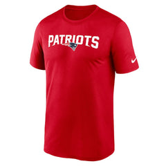 New England Patriots Primetime Legend Wordmark Performance T-Shirt - Red - Nike