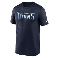 Tennessee Titans Primetime Legend Wordmark Performance T-Shirt - Navy - Nike