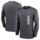 Las Vegas Raiders Sideline Velocity Dri-FIT Long Sleeve T-Shirt - Black - Nike