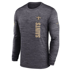 New Orleans Saints Sideline Velocity Dri-FIT Long Sleeve T-Shirt - Black - Nike