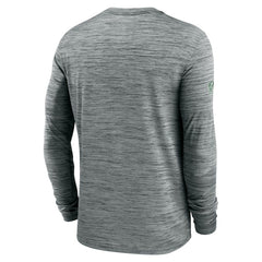 New York Jets Sideline Velocity Dri-FIT Long Sleeve T-Shirt - Gray - Nike