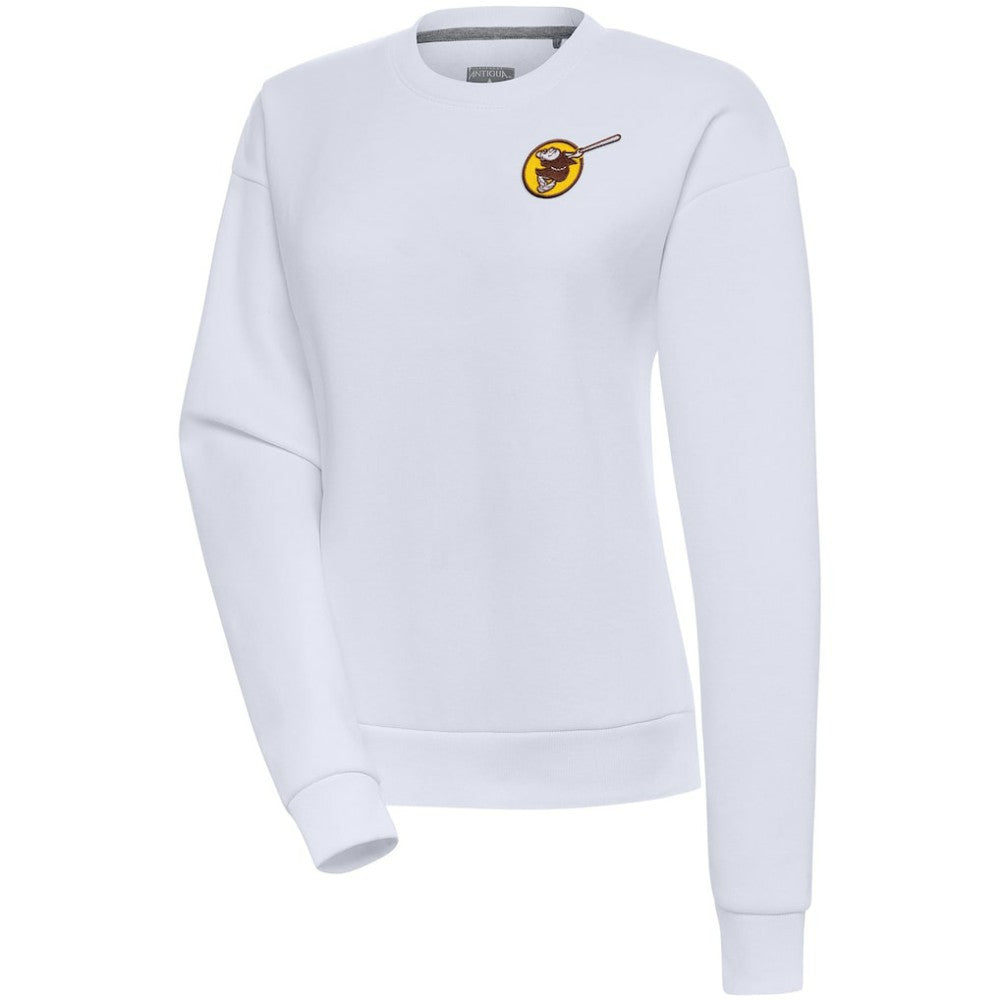 San Diego Padres Antigua Women's Cooperstown Victory Crewneck Pullover Sweatshirt Discount