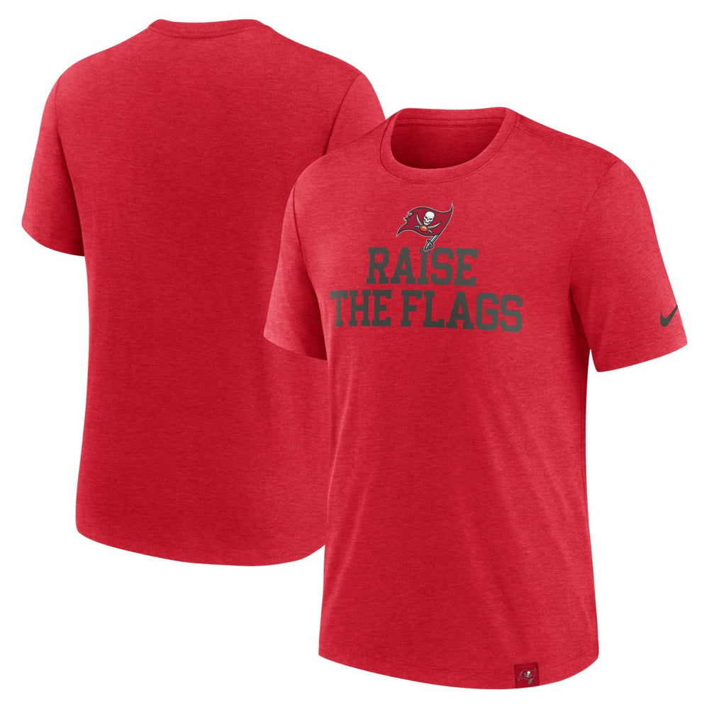 Tampa Bay Buccaneers Blitz Tri-Blend T-Shirt - Heather Red - Nike