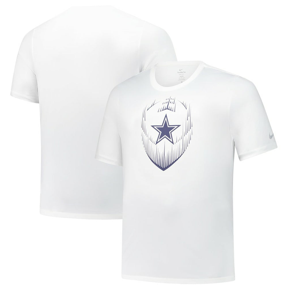 Dallas Cowboys Big & Tall Blitz Legend Icon Performance T-Shirt - White - Nike