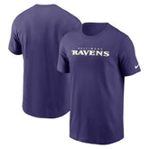 Baltimore Ravens Primetime Wordmark Essential T-Shirt - Purple - Nike