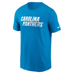 Carolina Panthers Primetime Wordmark Essential T-Shirt - Blue - Nike