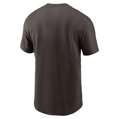 Cleveland Browns Primetime Wordmark Essential T-Shirt - Brown - Nike