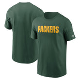 Green Bay Packers Primetime Wordmark Essential T-Shirt - Green - Nike