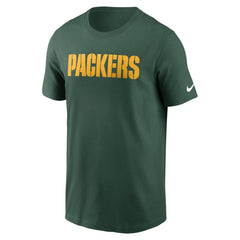Green Bay Packers Primetime Wordmark Essential T-Shirt - Green - Nike