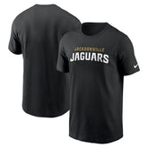 Jacksonville Jaguars Primetime Wordmark Essential T-Shirt - Black - Nike