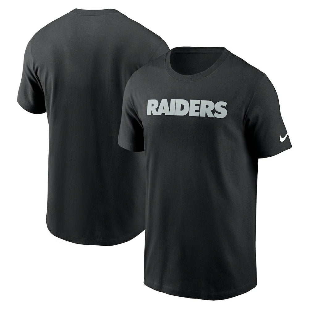 Las Vegas Raiders Primetime Wordmark Essential T-Shirt - Black - Nike