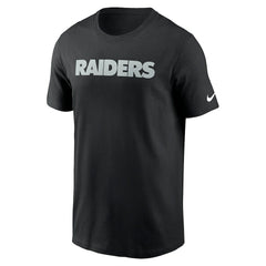 Las Vegas Raiders Primetime Wordmark Essential T-Shirt - Black - Nike