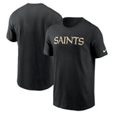 New Orleans Saints Primetime Wordmark Essential T-Shirt - Black - Nike