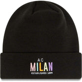 New Era - AC Milan New Era Wordmark Cuffed Knit Hat - Black