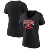 Carolina Hurricanes Women's Slapshot V-Neck T-Shirt - Black | NHL on sale