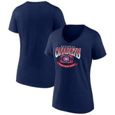 Montreal Canadiens Women's Slapshot V-Neck T-Shirt - Navy | NHL on sale