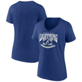 Tampa Bay Lightning Women's Slapshot V-Neck T-Shirt - Blue | NHL on sale