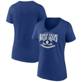 Toronto Maple Leafs Women's Slapshot V-Neck T-Shirt - Blue | NHL on sale