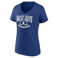 Toronto Maple Leafs Women's Slapshot V-Neck T-Shirt - Blue | NHL on sale