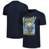 Memphis Grizzlies Sportiqe Unisex Swish Super-Soft Comfy Tri-Blend T-Shirt Navy