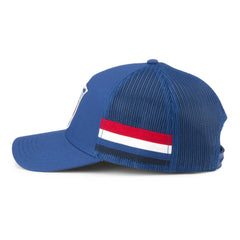New York Rangers American Needle HotFoot Stripes Trucker Adjustable Hat - Blue | NHL Clearance