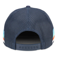 Seattle Kraken American Needle HotFoot Stripes Trucker Adjustable Hat - Deep Sea Blue | NHL near me