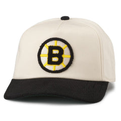 Boston Bruins American Needle Burnett Adjustable Hat - White/Black | NHL Lifestyle