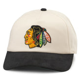 Chicago Blackhawks American Needle Burnett Adjustable Hat - Cream/Black | NHL sale