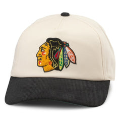 Chicago Blackhawks American Needle Burnett Adjustable Hat - Cream/Black | NHL sale